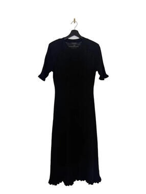 Club Monaco Elegant Black Ribbed Dress